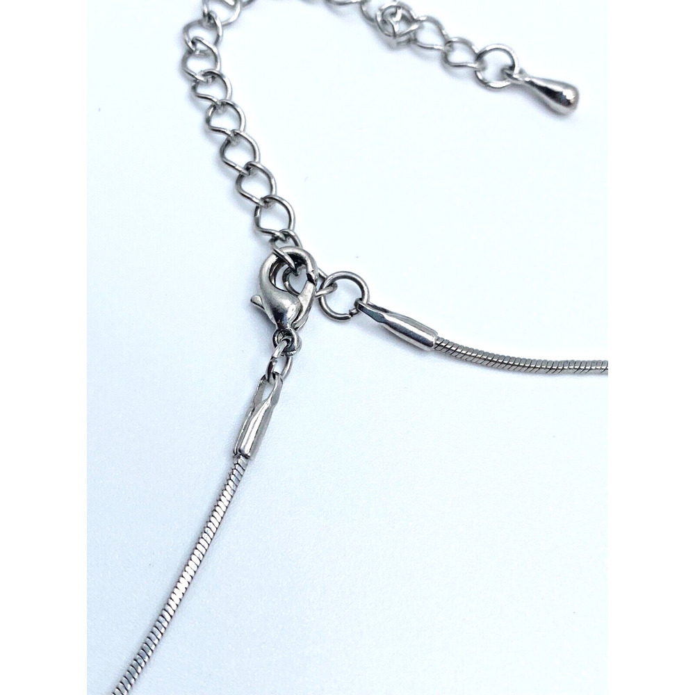 Hawaiian Fish Hook Pendant Necklace Earring Set Rhodium Etched Aloha Beach Surf - Picture 6 of 9